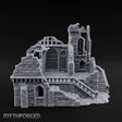 Rafter-Exposed Rose-Windowed Gothic Cathedral Ruins Miniature for Dungeons and Dragons, Pathfinder or other TTRPGs