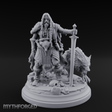 Wolf Companioned Northman Miniature for Dungeons and Dragons, Pathfinder or other TTRPGs