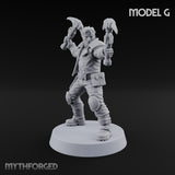 Wasteland Welcome Committee Human Raiders — G · Twin Picks + Auto Pistol & Cleaver