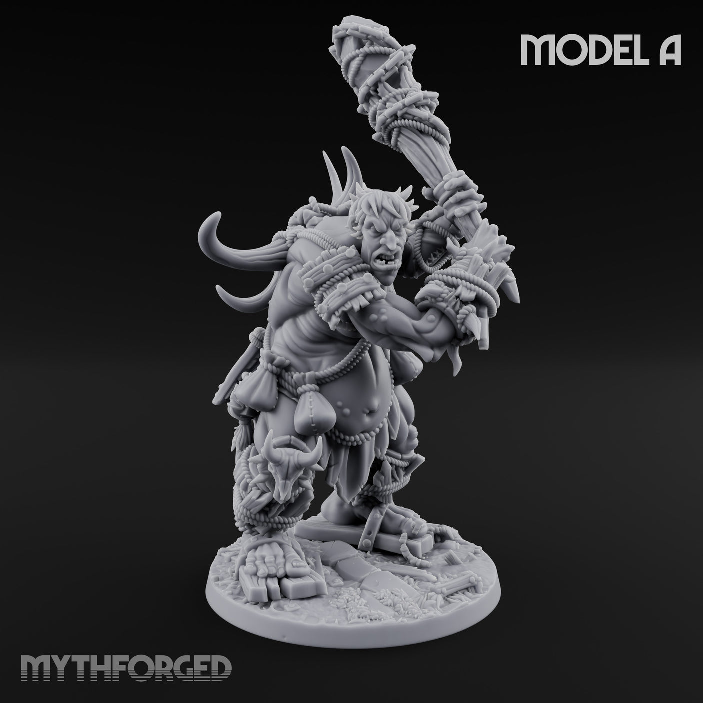 Raiding And Pillaging Hill Giant Marauder A Miniature for Dungeons and Dragons, Pathfinder or other TTRPGs