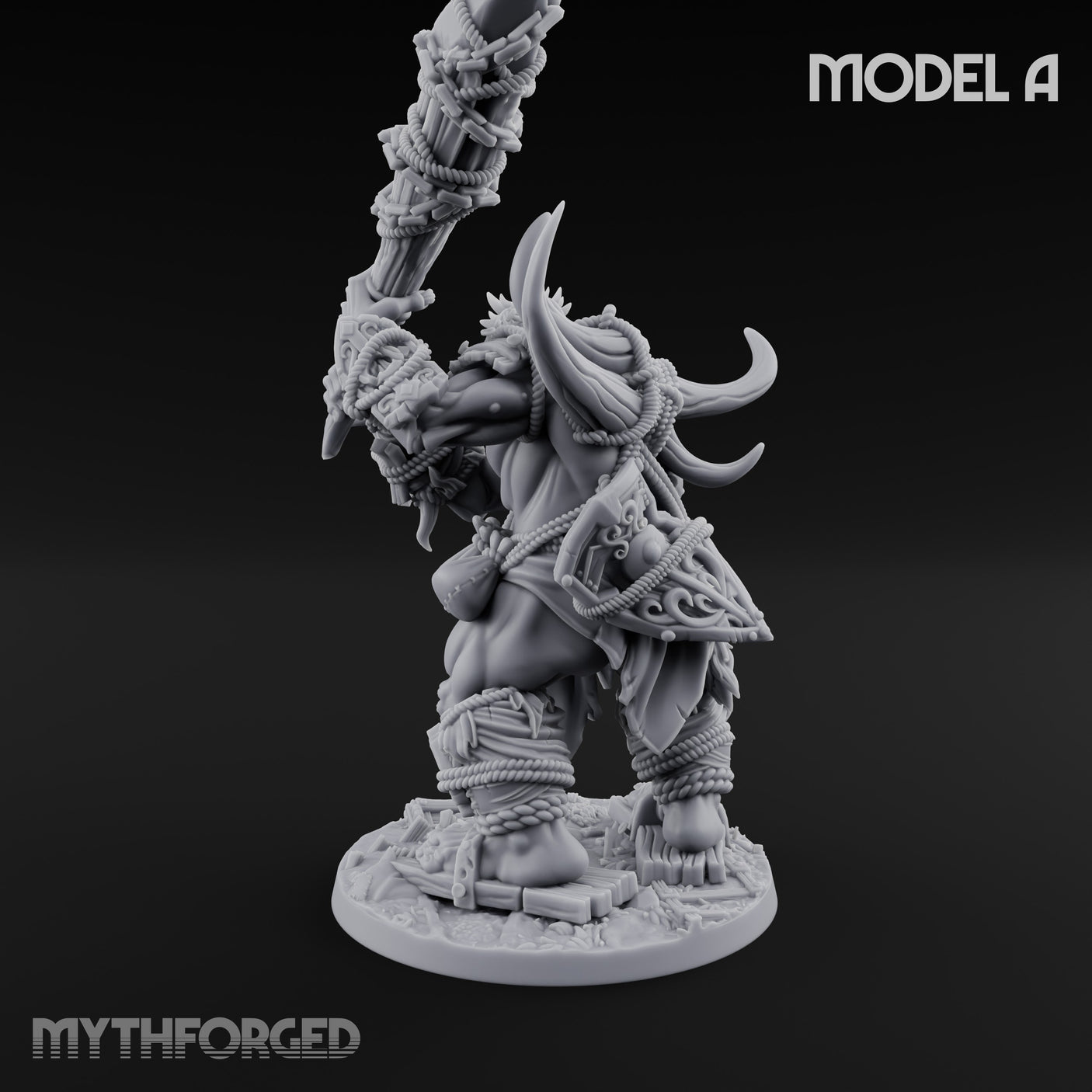 Raiding And Pillaging Hill Giant Marauder A Miniature for Dungeons and Dragons, Pathfinder or other TTRPGs