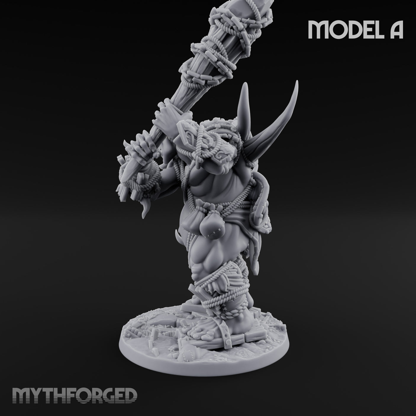 Raiding And Pillaging Hill Giant Marauder A Miniature for Dungeons and Dragons, Pathfinder or other TTRPGs