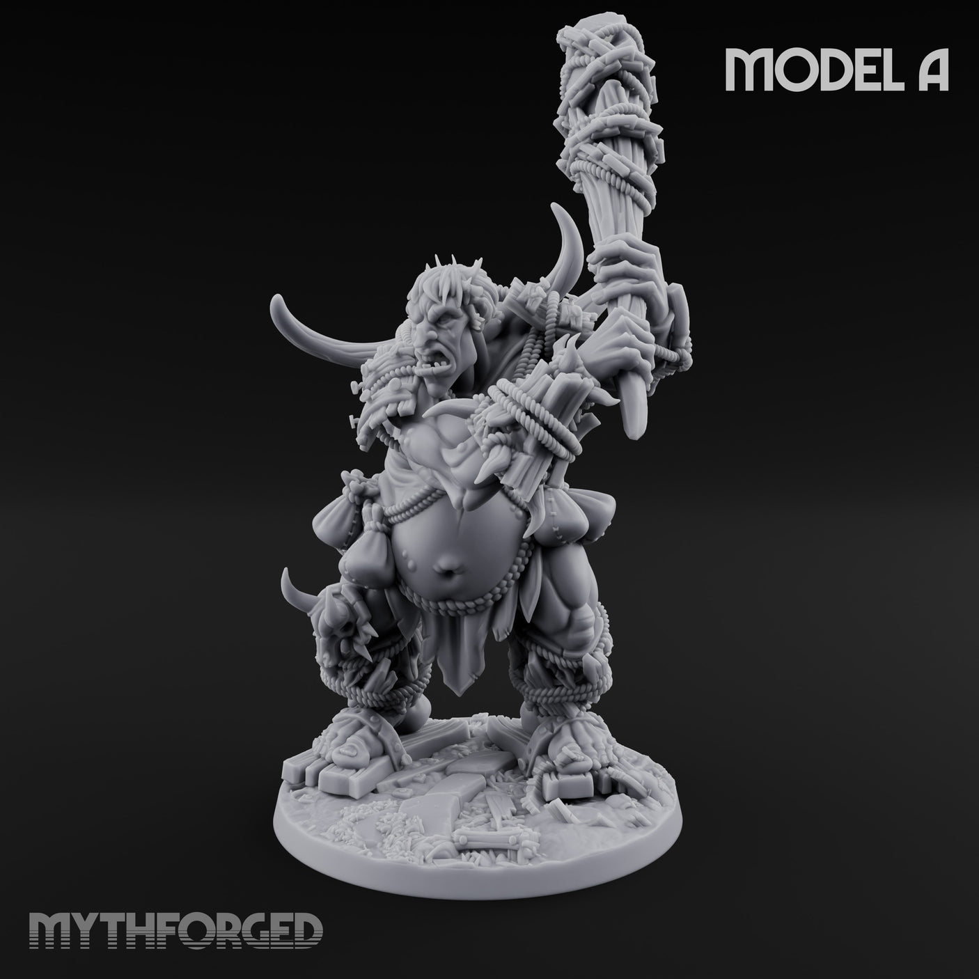 Raiding And Pillaging Hill Giant Marauder A Miniature for Dungeons and Dragons, Pathfinder or other TTRPGs