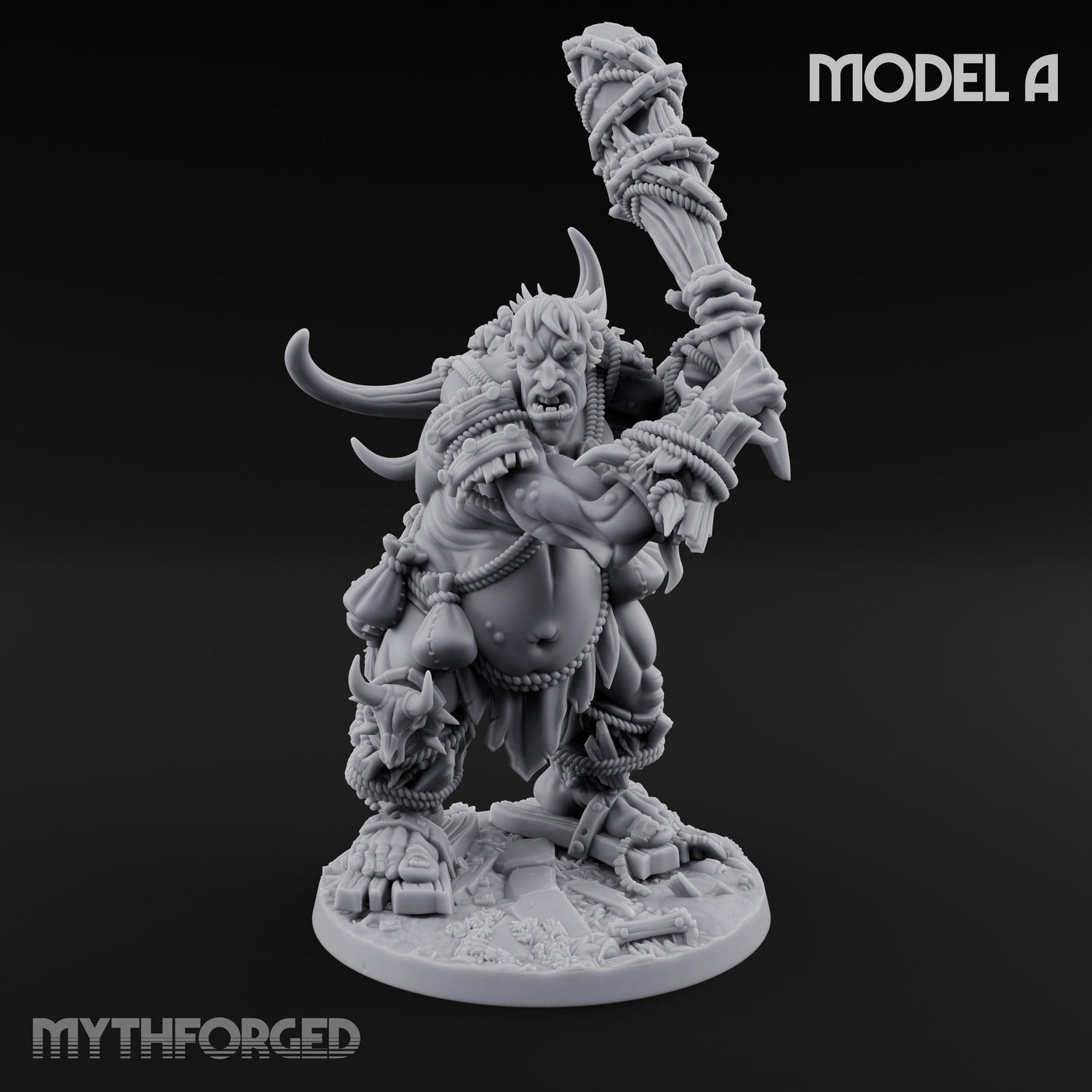 Raiding And Pillaging Hill Giant Marauder A Miniature for Dungeons and Dragons, Pathfinder or other TTRPGs