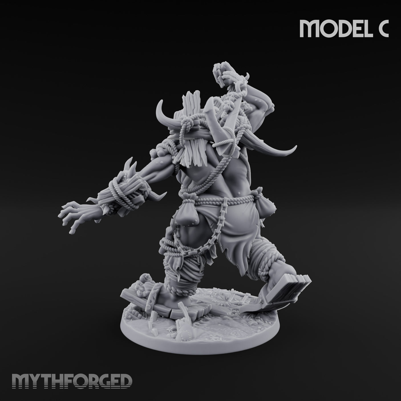 Raiding And Pillaging Hill Giant Marauder C Miniature for Dungeons and Dragons, Pathfinder or other TTRPGs