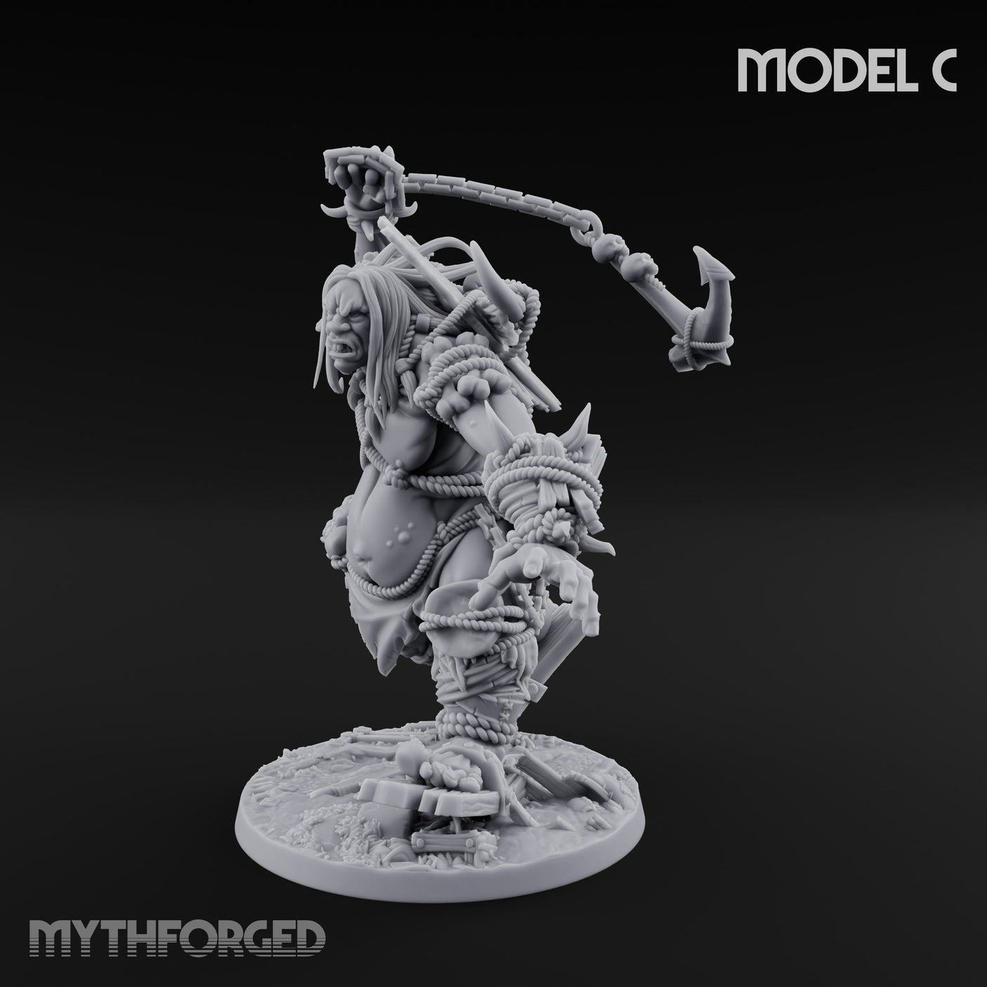 Raiding And Pillaging Hill Giant Marauder C Miniature for Dungeons and Dragons, Pathfinder or other TTRPGs