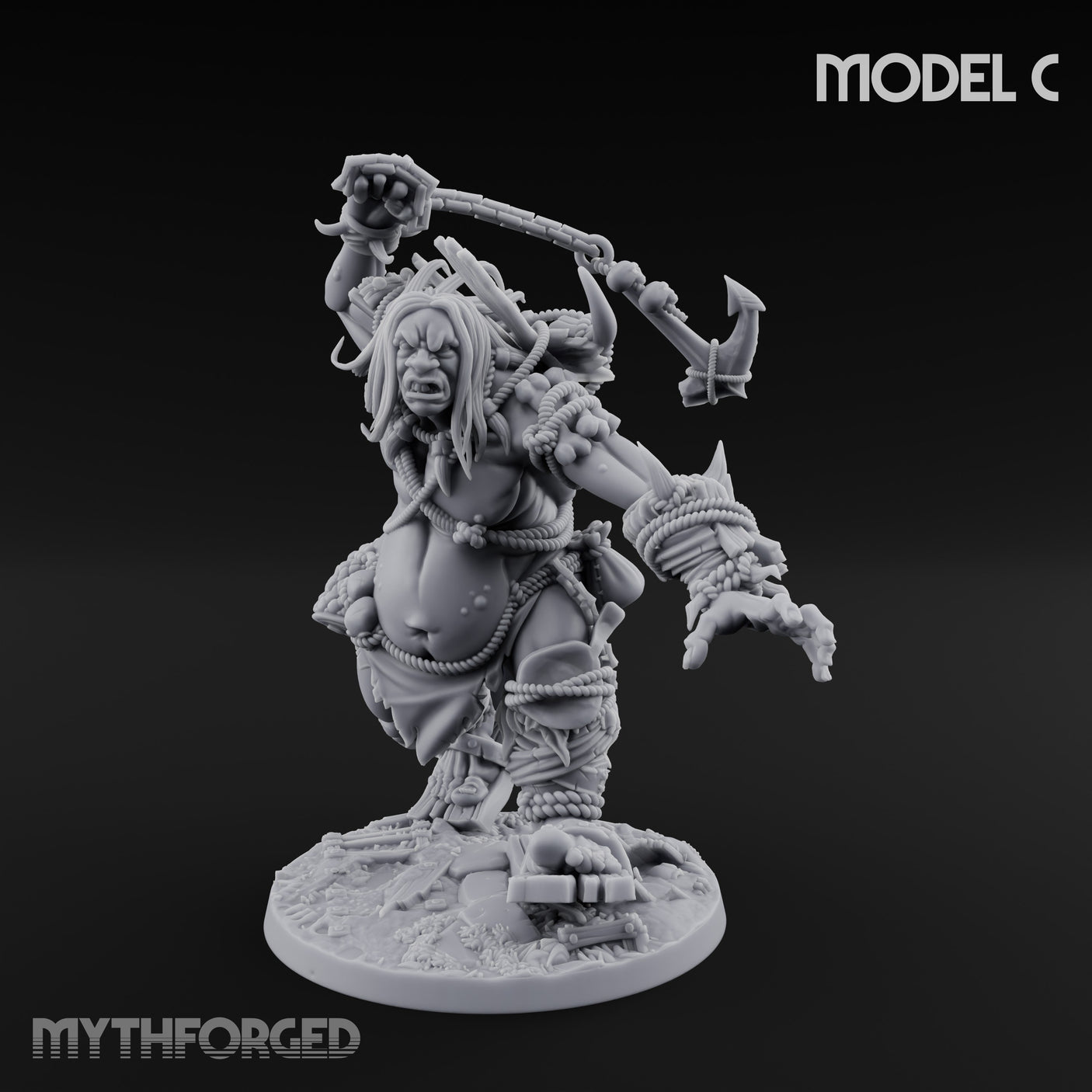 Raiding And Pillaging Hill Giant Marauder C Miniature for Dungeons and Dragons, Pathfinder or other TTRPGs
