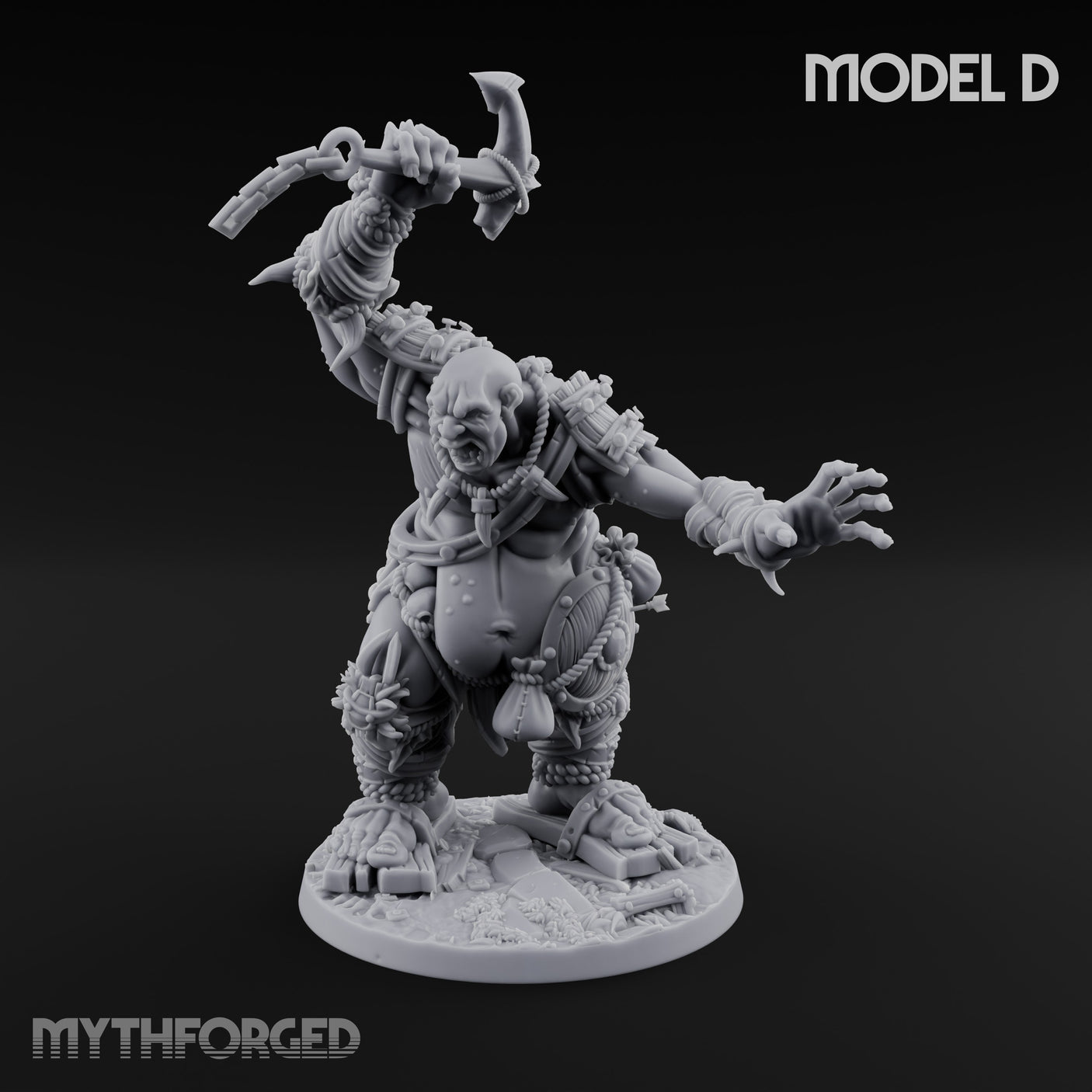 Raiding And Pillaging Hill Giant Marauder D Miniature for Dungeons and Dragons, Pathfinder or other TTRPGs