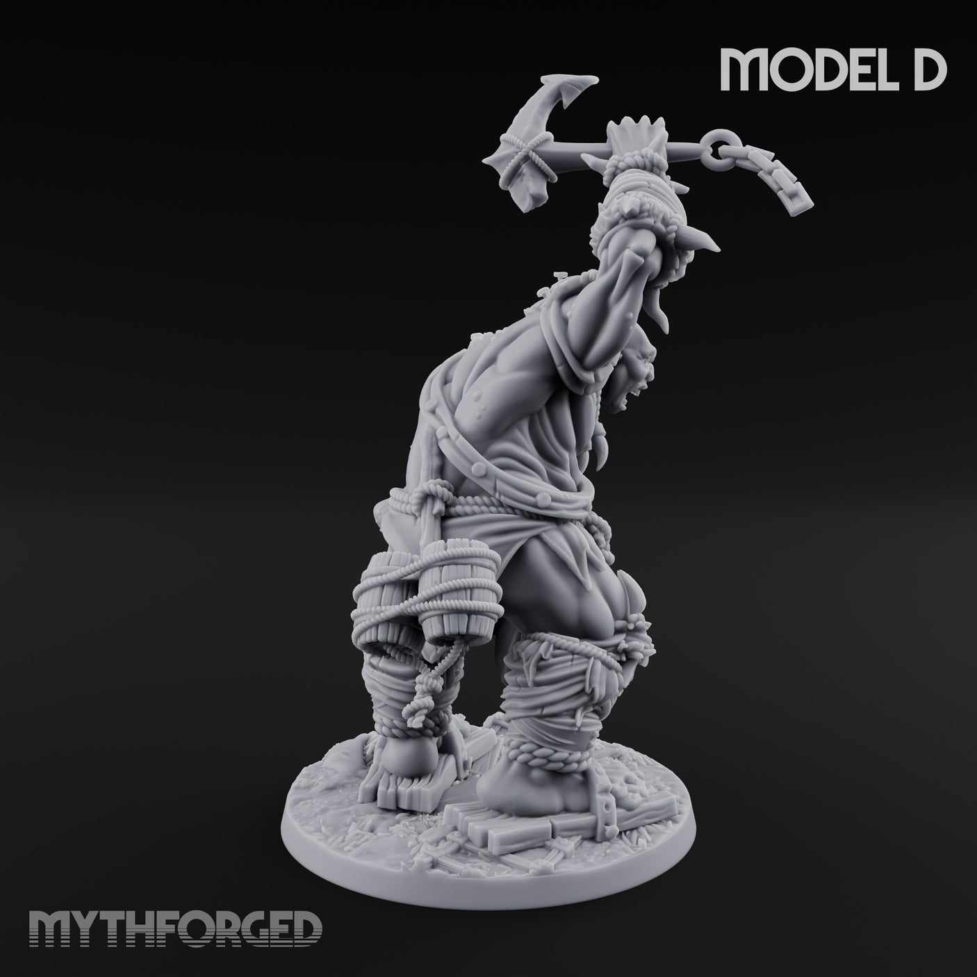 Raiding And Pillaging Hill Giant Marauder D Miniature for Dungeons and Dragons, Pathfinder or other TTRPGs