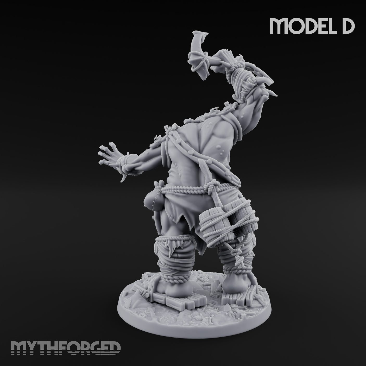 Raiding And Pillaging Hill Giant Marauder D Miniature for Dungeons and Dragons, Pathfinder or other TTRPGs