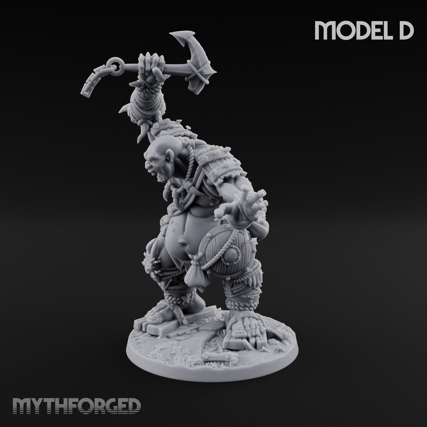 Raiding And Pillaging Hill Giant Marauder D Miniature for Dungeons and Dragons, Pathfinder or other TTRPGs