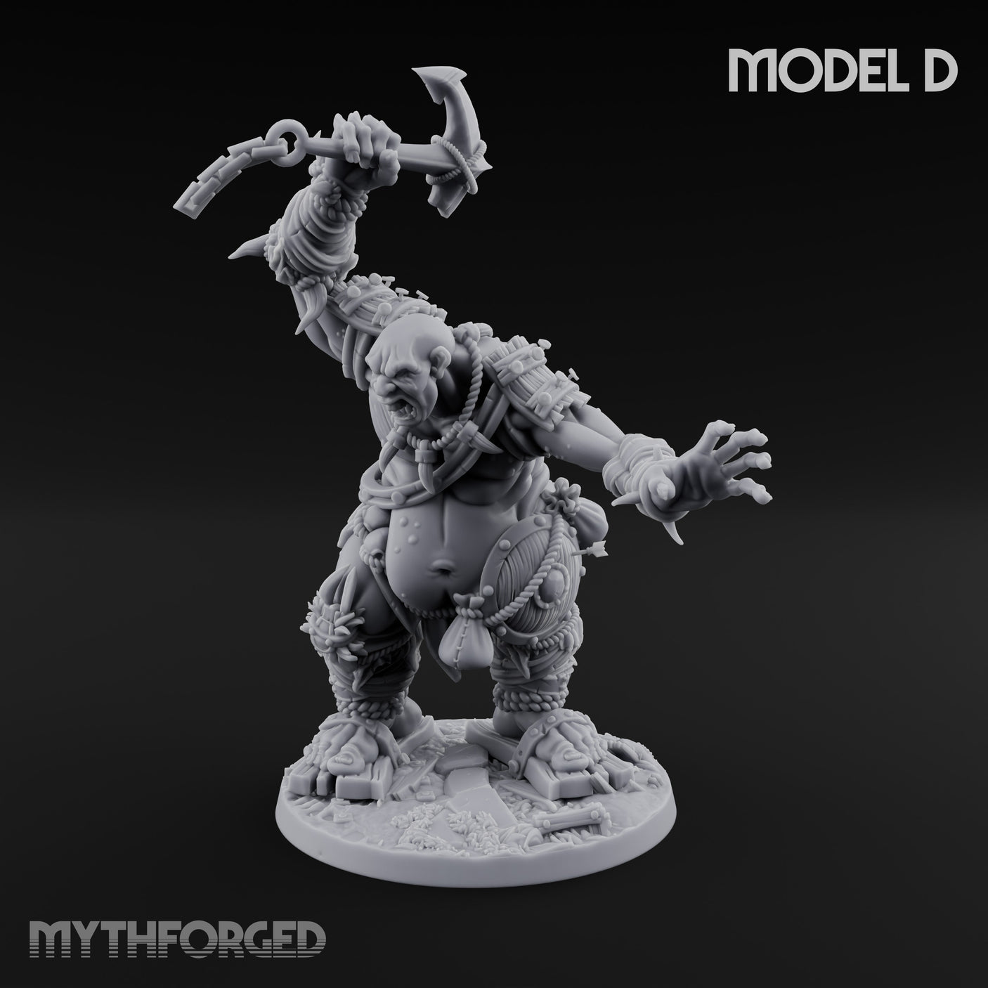 Raiding And Pillaging Hill Giant Marauder D Miniature for Dungeons and Dragons, Pathfinder or other TTRPGs
