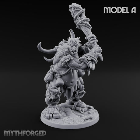 Raiding And Pillaging Hill Giant Marauders Miniature for Dungeons and Dragons, Pathfinder or other TTRPGs