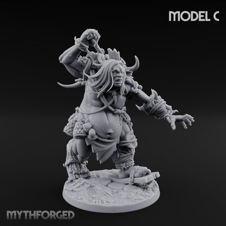 Raiding And Pillaging Hill Giant Marauders Miniature for Dungeons and Dragons, Pathfinder or other TTRPGs