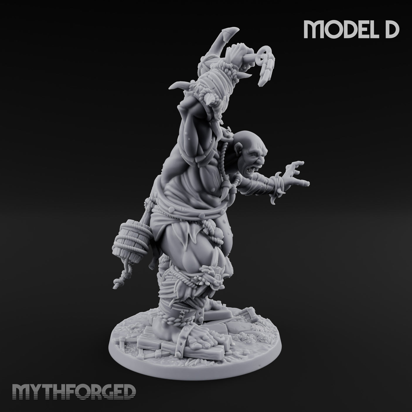 Raiding And Pillaging Hill Giant Marauders Miniature for Dungeons and Dragons, Pathfinder or other TTRPGs