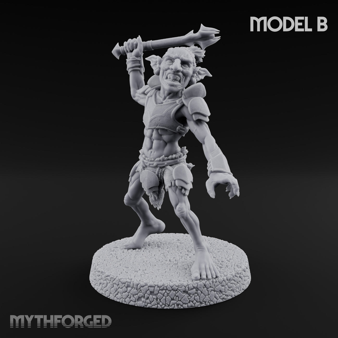 Raiding Rabble Goblin Raider B Miniature for Dungeons and Dragons, Pathfinder or other TTRPGs