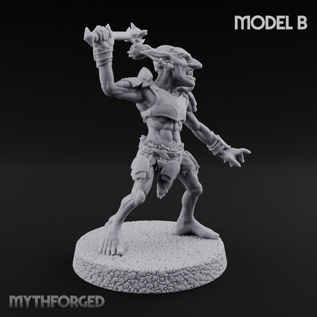 Raiding Rabble Goblin Raider B Miniature for Dungeons and Dragons, Pathfinder or other TTRPGs