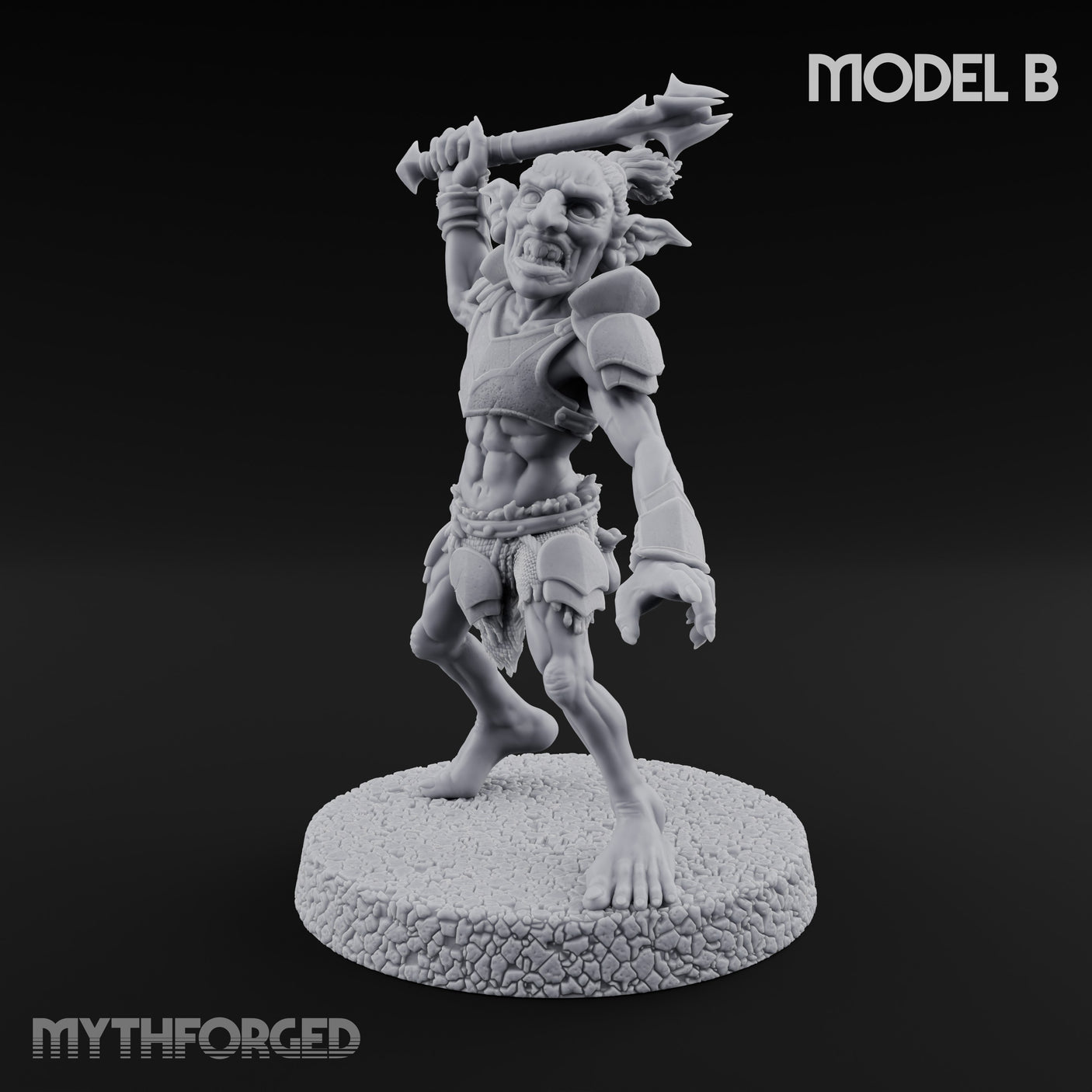 Raiding Rabble Goblin Raider B Miniature for Dungeons and Dragons, Pathfinder or other TTRPGs