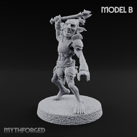 Raiding Rabble Goblin Raider B Miniature for Dungeons and Dragons, Pathfinder or other TTRPGs