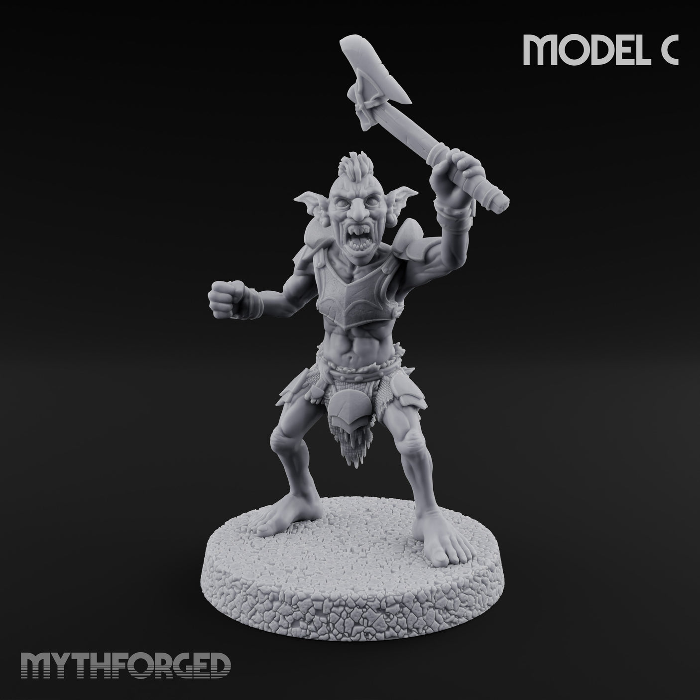 Raiding Rabble Goblin Raider C Miniature for Dungeons and Dragons, Pathfinder or other TTRPGs