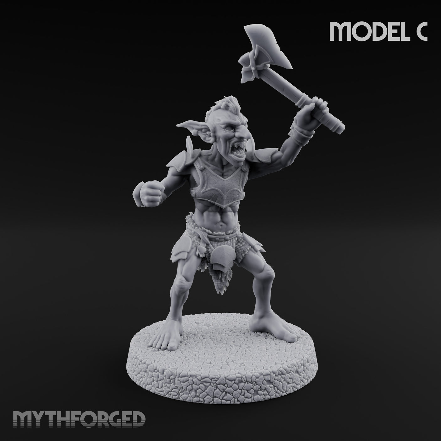 Raiding Rabble Goblin Raider C Miniature for Dungeons and Dragons, Pathfinder or other TTRPGs