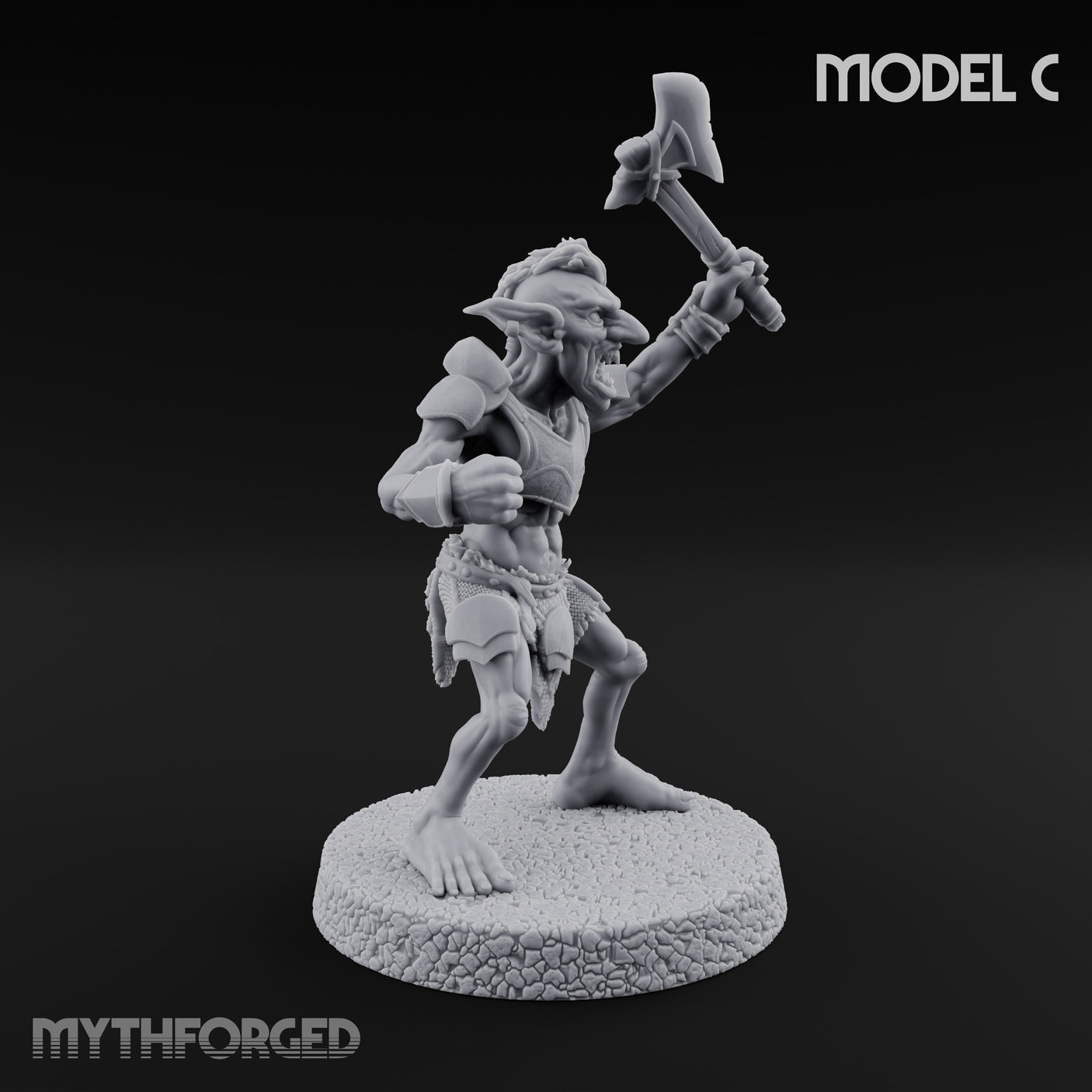 Raiding Rabble Goblin Raider C Miniature for Dungeons and Dragons, Pathfinder or other TTRPGs