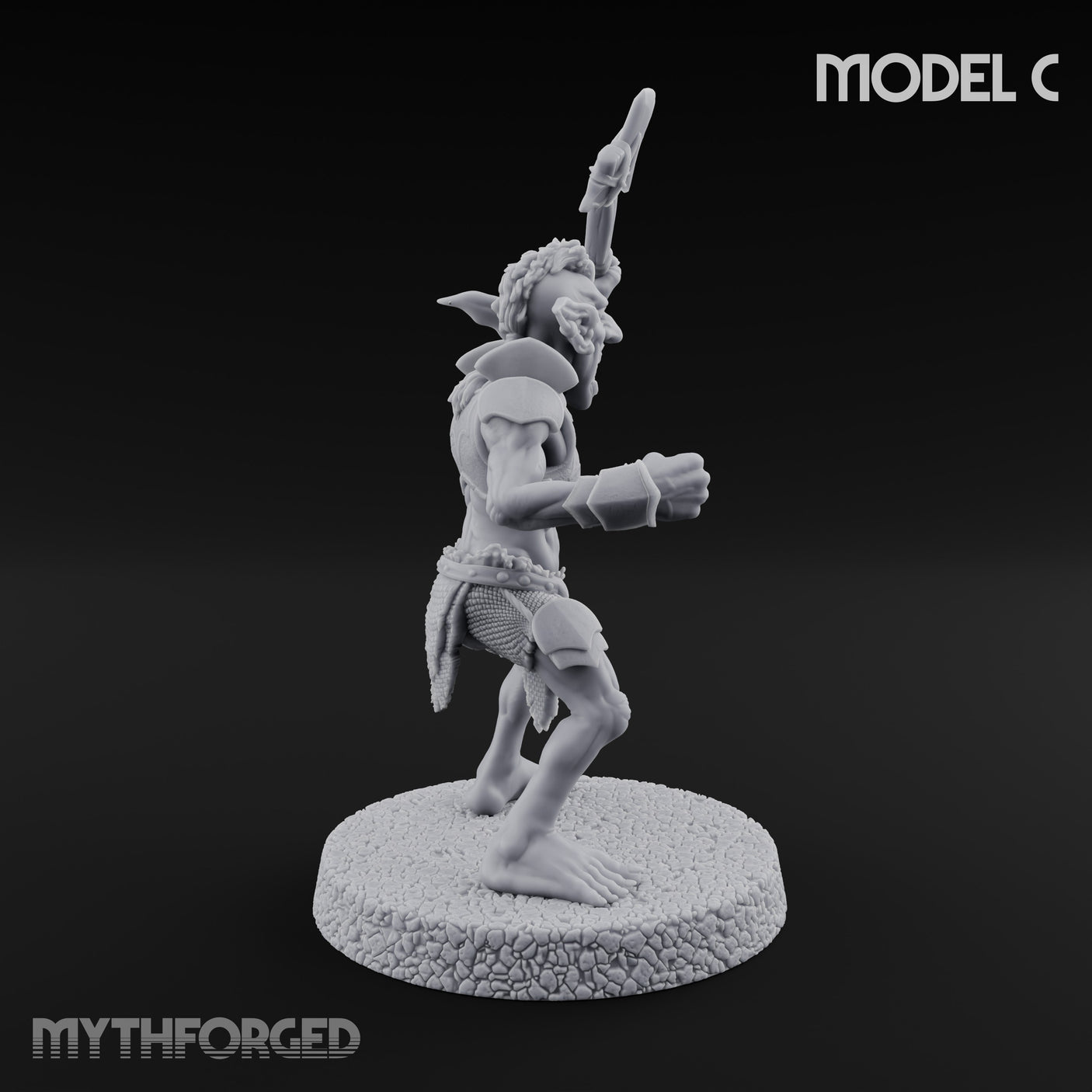 Raiding Rabble Goblin Raider C Miniature for Dungeons and Dragons, Pathfinder or other TTRPGs