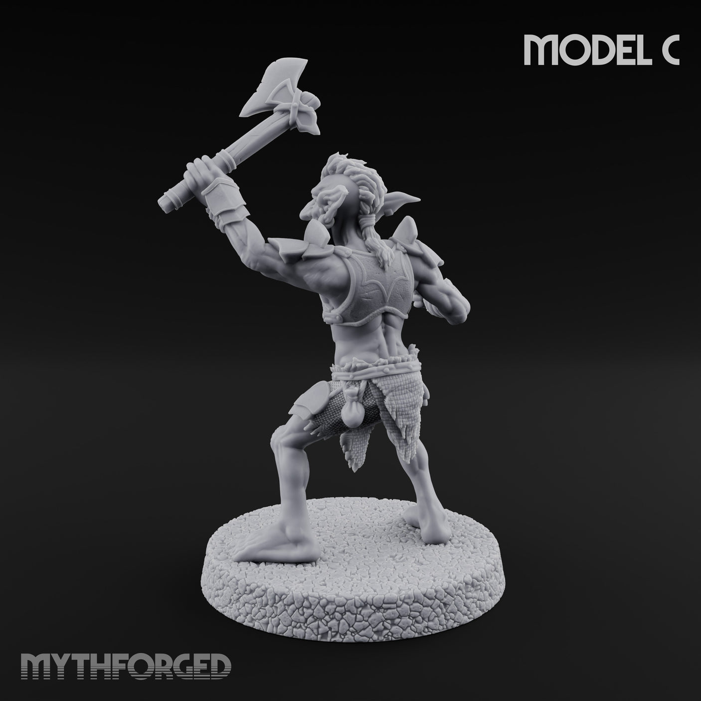 Raiding Rabble Goblin Raider C Miniature for Dungeons and Dragons, Pathfinder or other TTRPGs
