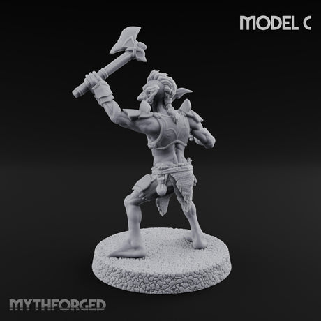 Raiding Rabble Goblin Raider C Miniature for Dungeons and Dragons, Pathfinder or other TTRPGs