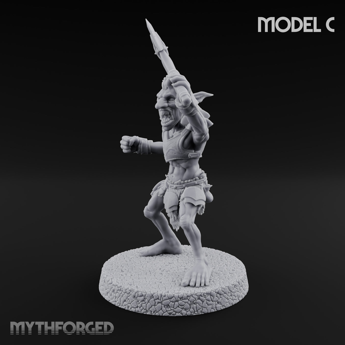 Raiding Rabble Goblin Raider C Miniature for Dungeons and Dragons, Pathfinder or other TTRPGs