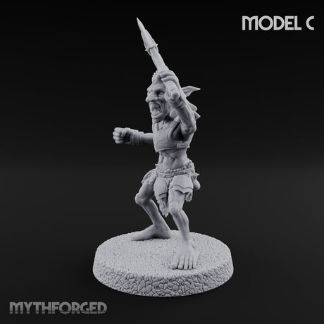 Raiding Rabble Goblin Raider C Miniature for Dungeons and Dragons, Pathfinder or other TTRPGs