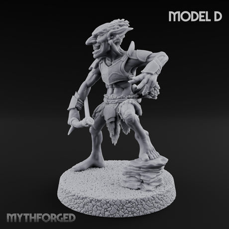 Raiding Rabble Goblin Raider D Miniature for Dungeons and Dragons, Pathfinder or other TTRPGs