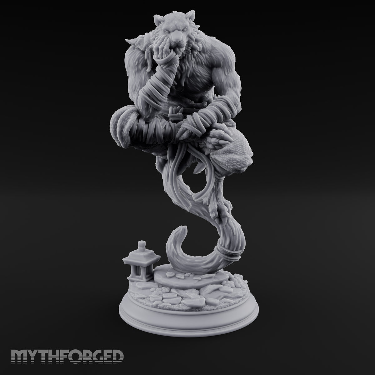 Levitating Meditation Rakshasa Monk Miniature for Dungeons and Dragons, Pathfinder or other TTRPGs