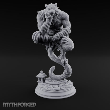 Levitating Meditation Rakshasa Monk Miniature for Dungeons and Dragons, Pathfinder or other TTRPGs