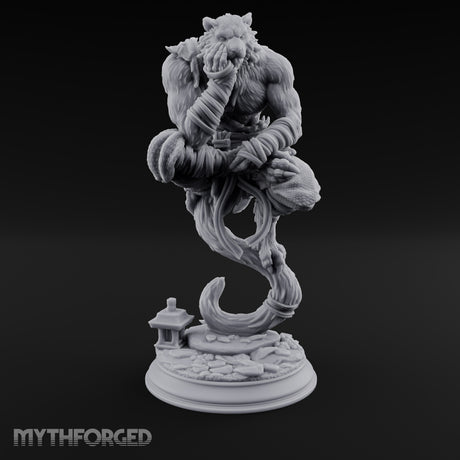 Levitating Meditation Rakshasa Monk Miniature for Dungeons and Dragons, Pathfinder or other TTRPGs