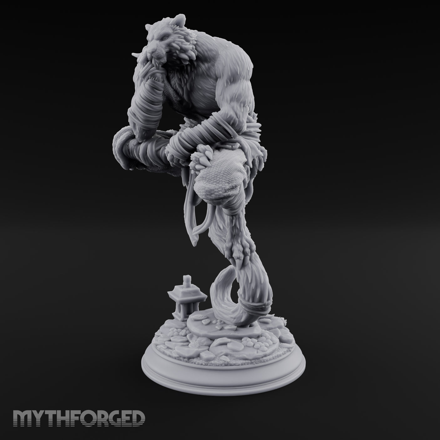 Levitating Meditation Rakshasa Monk Miniature for Dungeons and Dragons, Pathfinder or other TTRPGs