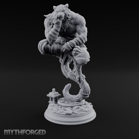 Levitating Meditation Rakshasa Monk Miniature for Dungeons and Dragons, Pathfinder or other TTRPGs