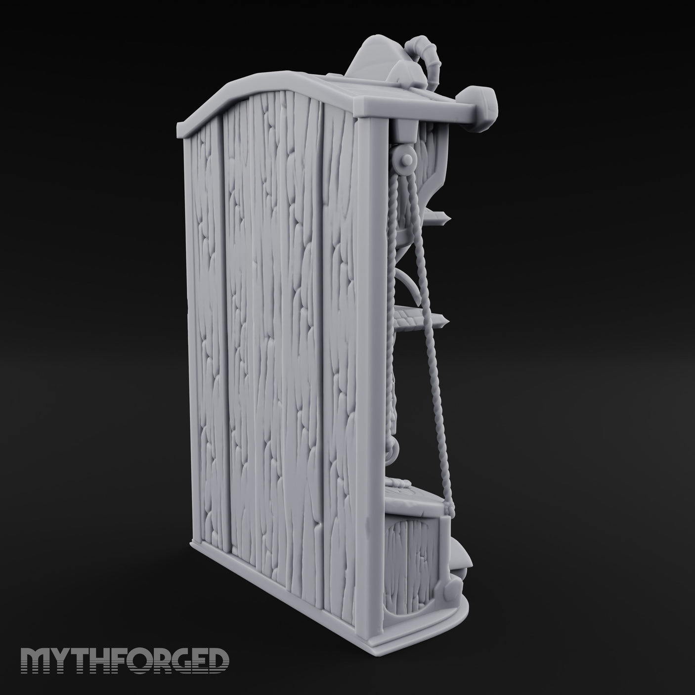 Ram-Skull Topped Pack-Laden Adventurer's Shop Shelf Miniature for Dungeons and Dragons, Pathfinder or other TTRPGs