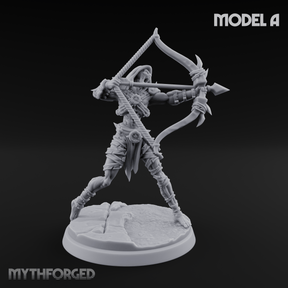 Drawing Back For The Shot Ghoul Archers A Miniature for Dungeons and Dragons, Pathfinder or other TTRPGs