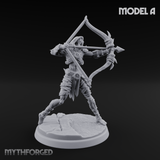 Drawing Back For The Shot Ghoul Archers A Miniature for Dungeons and Dragons, Pathfinder or other TTRPGs