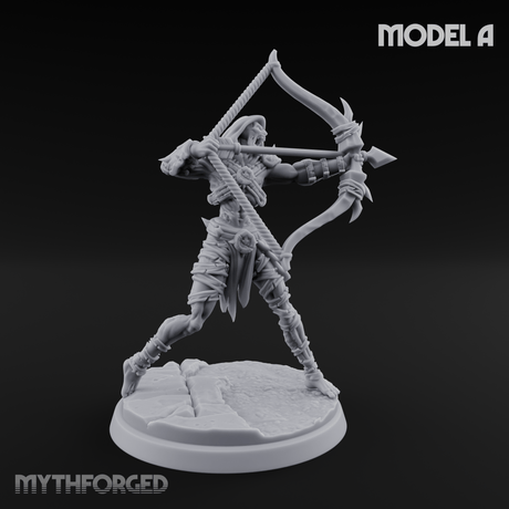 Drawing Back For The Shot Ghoul Archers A Miniature for Dungeons and Dragons, Pathfinder or other TTRPGs