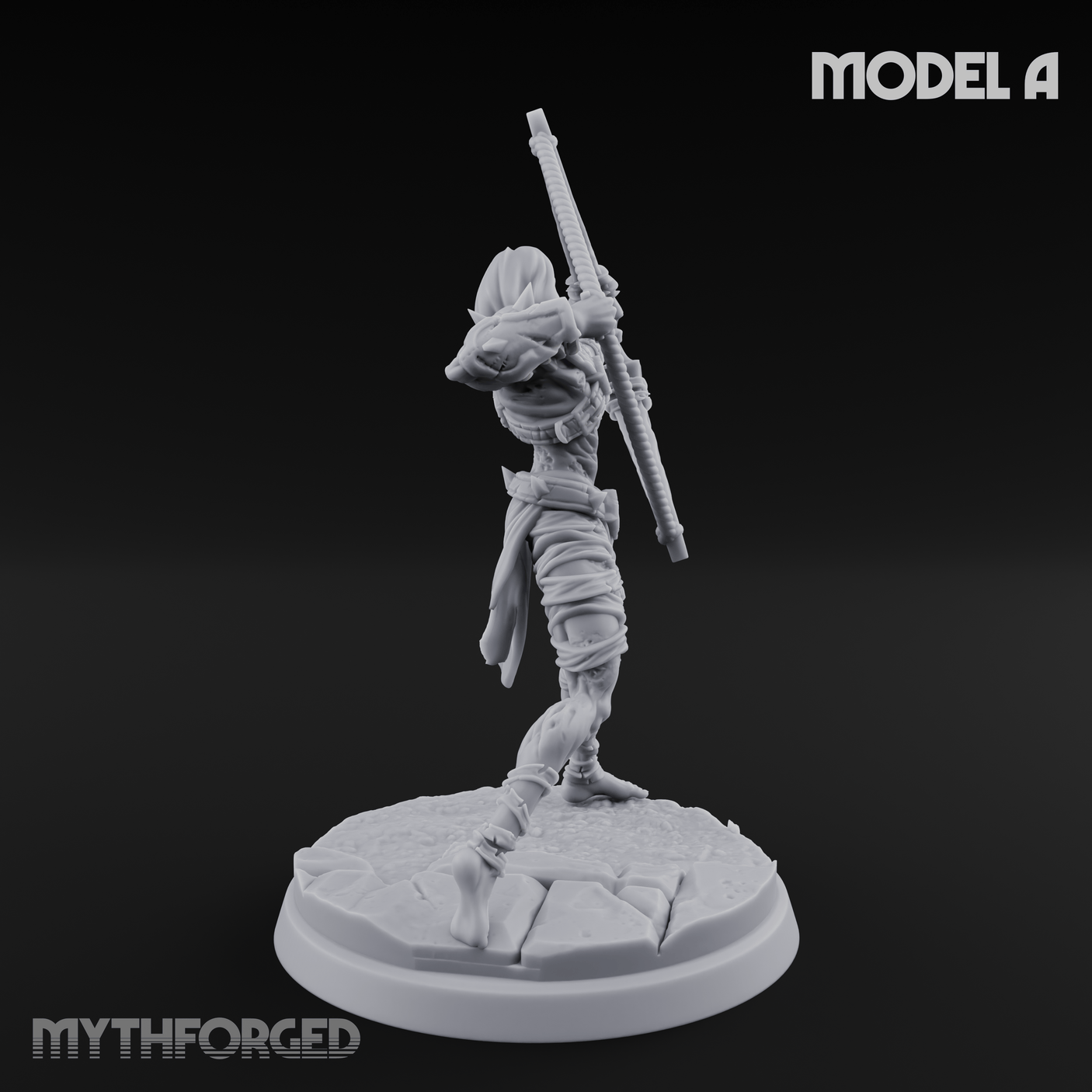 Drawing Back For The Shot Ghoul Archers A Miniature for Dungeons and Dragons, Pathfinder or other TTRPGs
