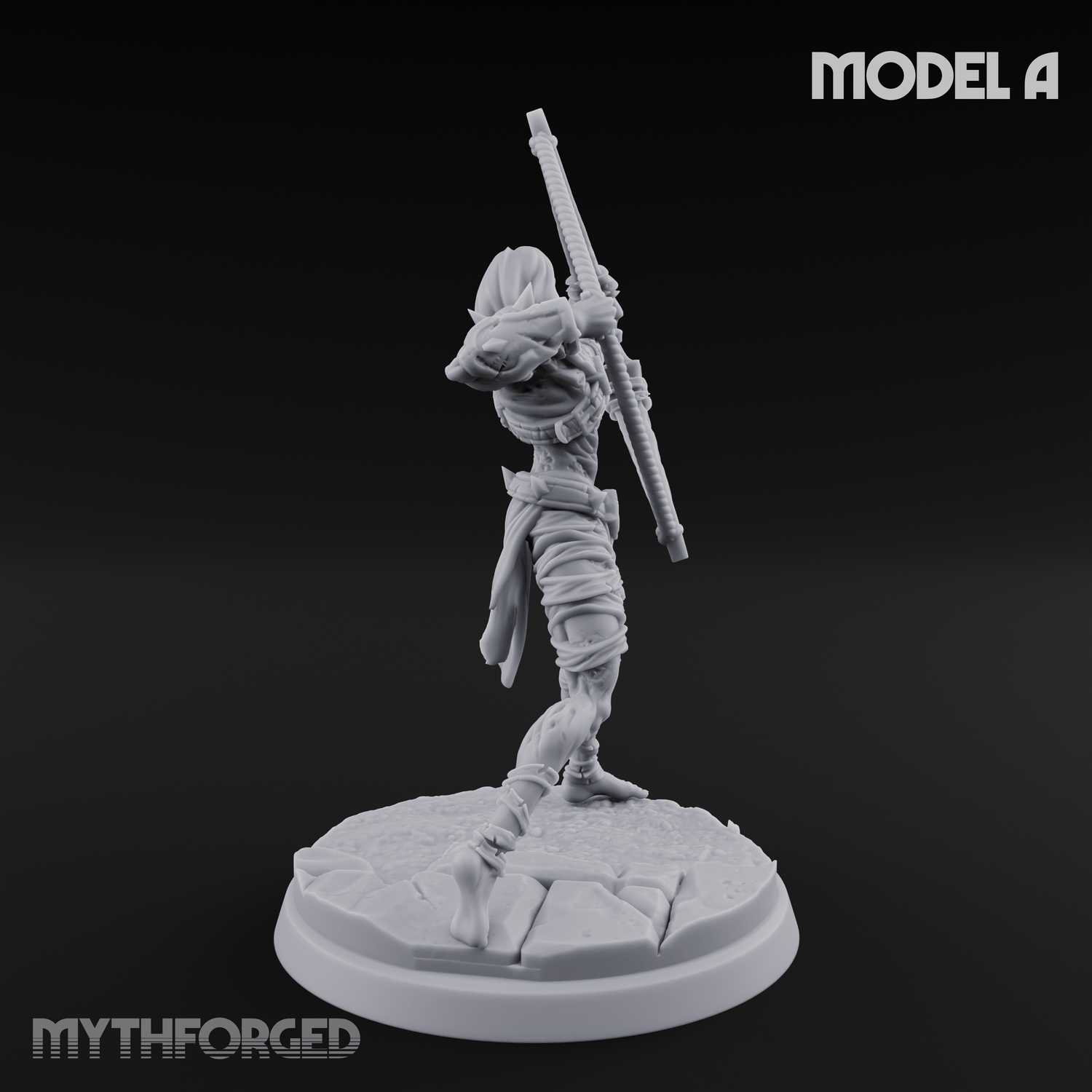 Drawing Back For The Shot Ghoul Archers A Miniature for Dungeons and Dragons, Pathfinder or other TTRPGs