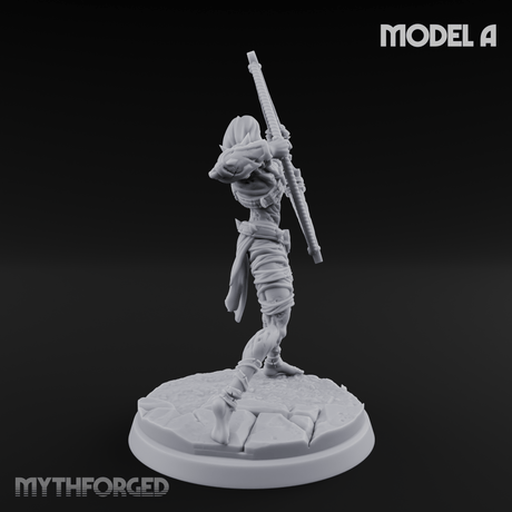Drawing Back For The Shot Ghoul Archers A Miniature for Dungeons and Dragons, Pathfinder or other TTRPGs
