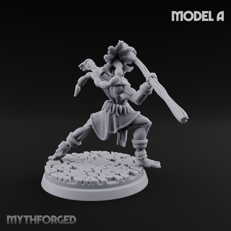 Aztec Inspired Spear Hobgoblin Warrior A Miniature for Dungeons and Dragons, Pathfinder or other TTRPGs