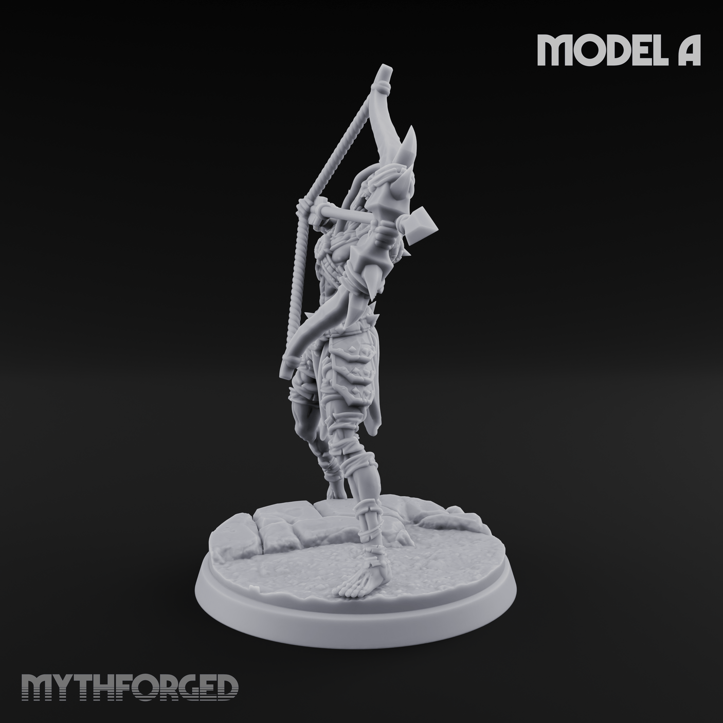 Drawing Back For The Shot Ghoul Archers A Miniature for Dungeons and Dragons, Pathfinder or other TTRPGs