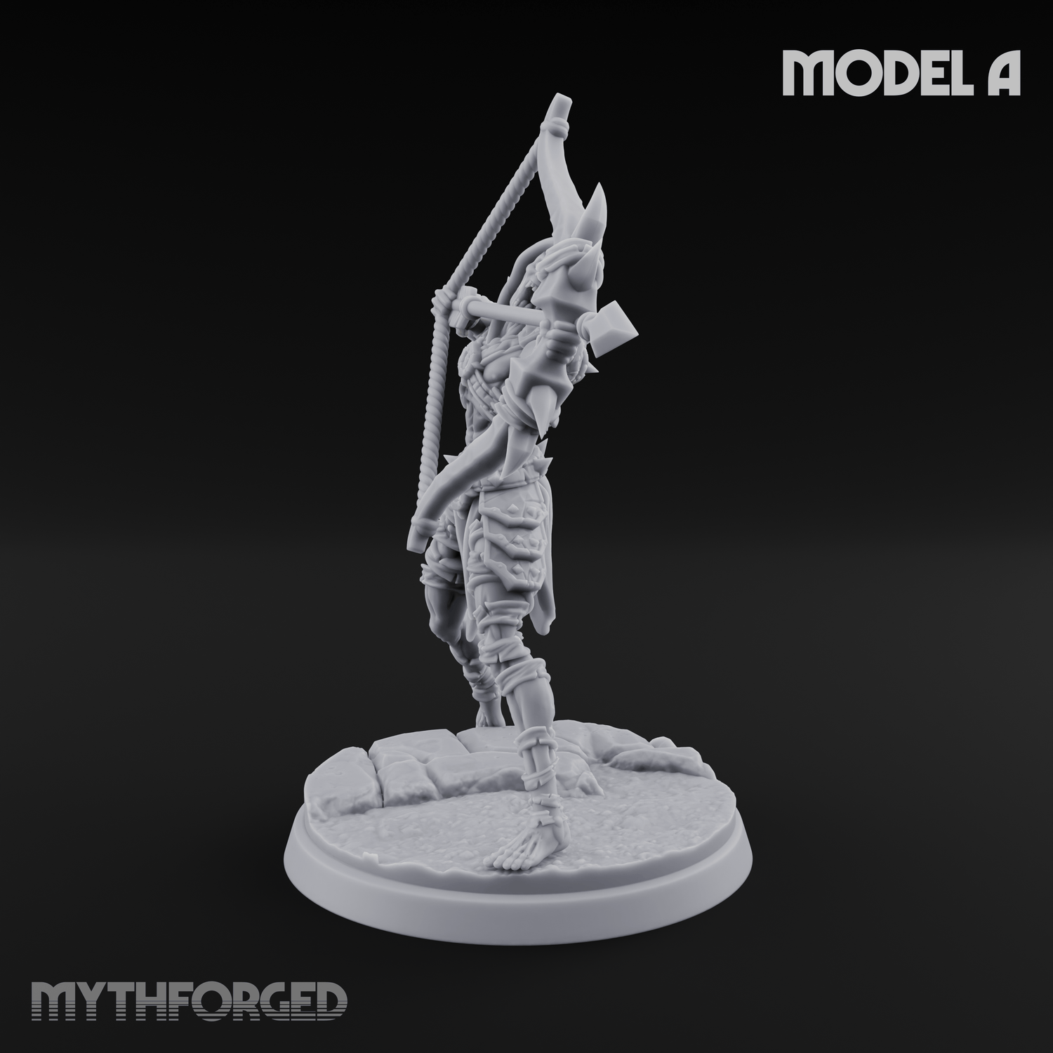 Drawing Back For The Shot Ghoul Archers A Miniature for Dungeons and Dragons, Pathfinder or other TTRPGs