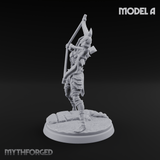 Drawing Back For The Shot Ghoul Archers A Miniature for Dungeons and Dragons, Pathfinder or other TTRPGs