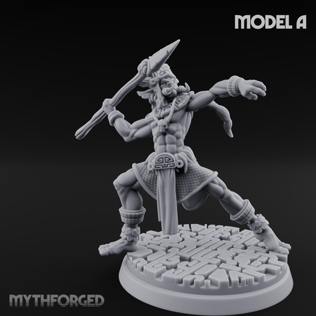 Aztec Inspired Spear Hobgoblin Warrior A Miniature for Dungeons and Dragons, Pathfinder or other TTRPGs