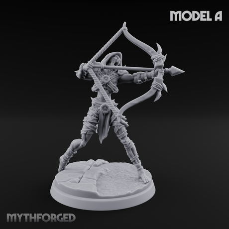 Drawing Back For The Shot Ghoul Archers A Miniature for Dungeons and Dragons, Pathfinder or other TTRPGs